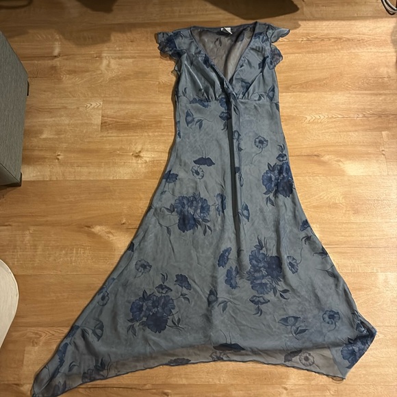 Vintage Dresses & Skirts - Vintage sheet blue maxi slip